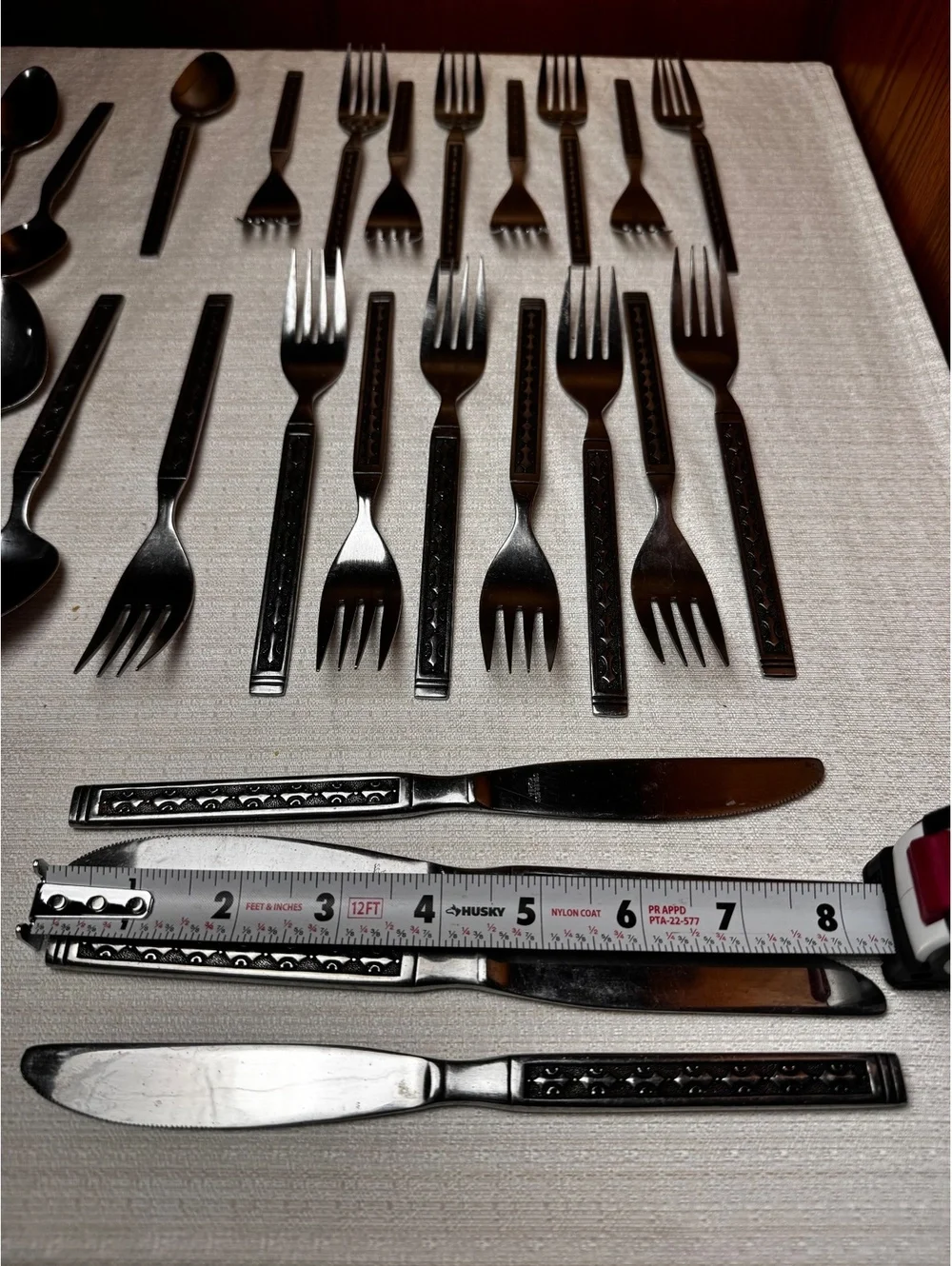 Vintage Douglass Korea Stainless Flatware Set 40 Piece Service for 8 Geometric
